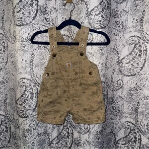 Carhartt Kids Overalls in Patterned Tan